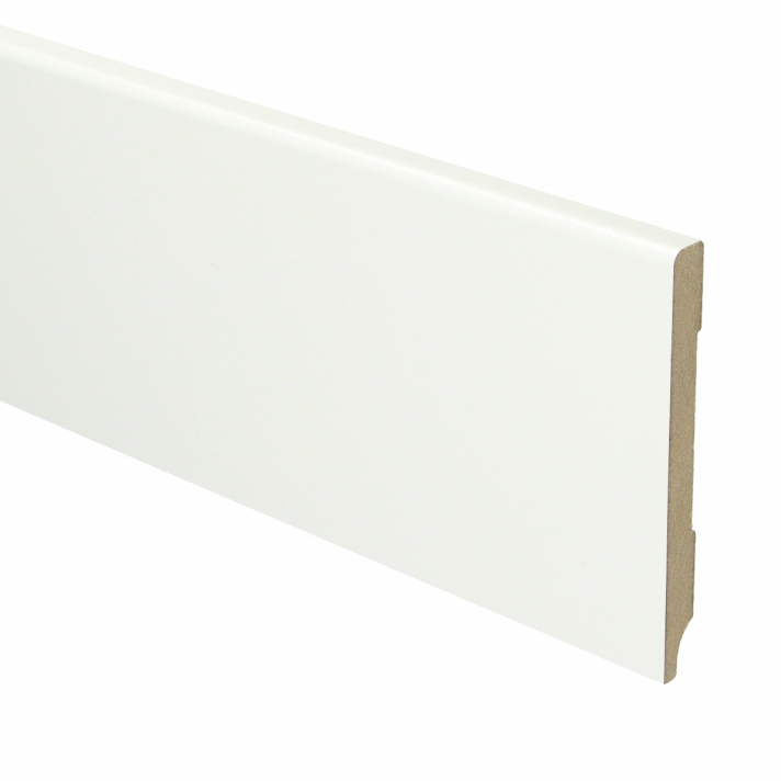 MDF Moderne plint 90x9 voorgelakt RAL 9016 | 2.4 meter