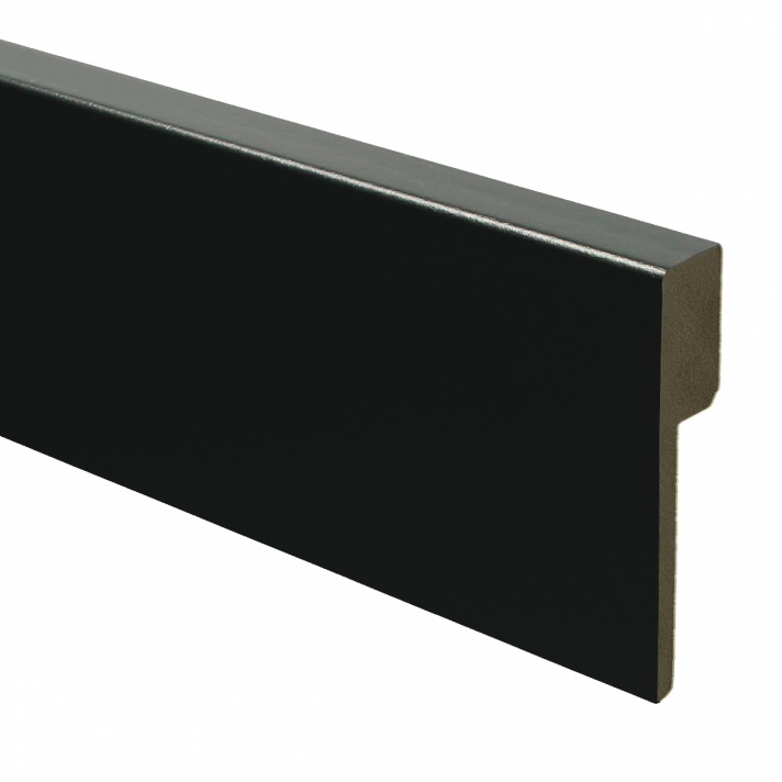 MDF Renovatieplint modern 90x18 voorgelakt RAL 9005 | 2.4 meter