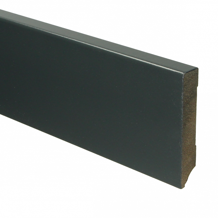 MDF Moderne plint 90x15 voorgelakt RAL 7016 | 2.4 meter