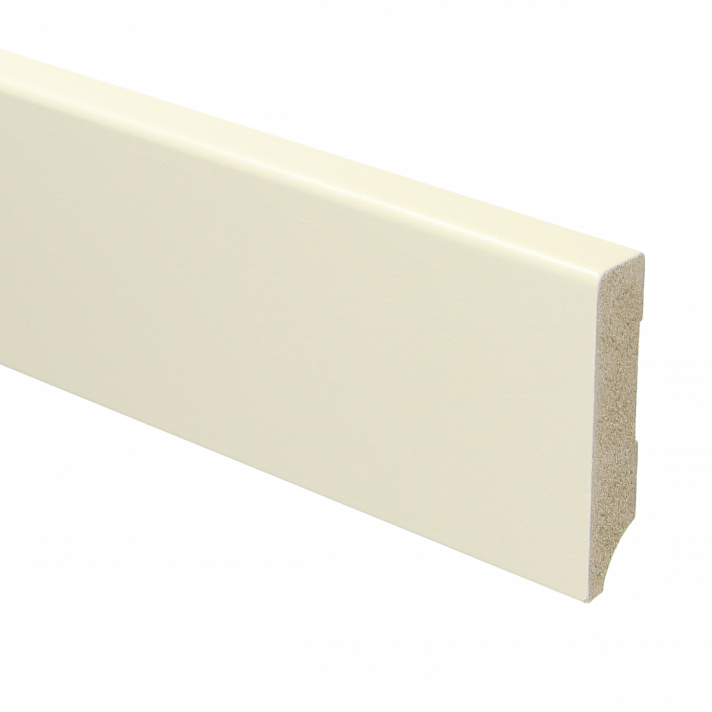 MDF Moderne plint 70x15 voorgelakt RAL 9001 | 2.4 meter