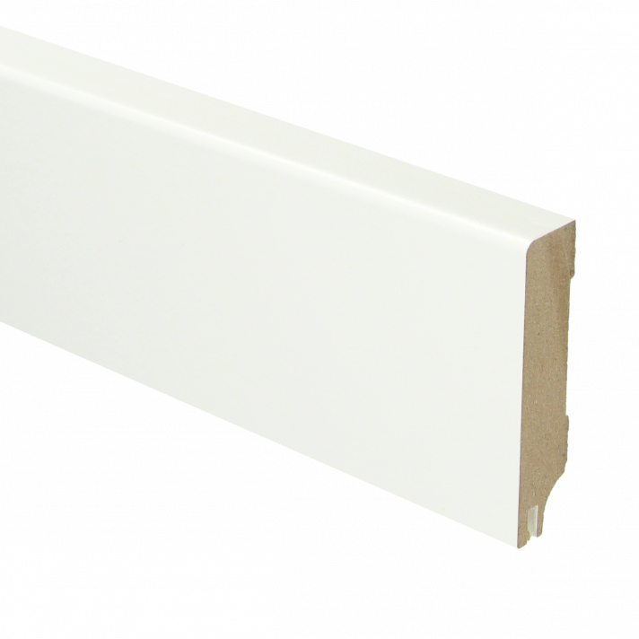 MDF Moderne plint 70x15 RAL 9016 + uitsparing | 2.4 meter