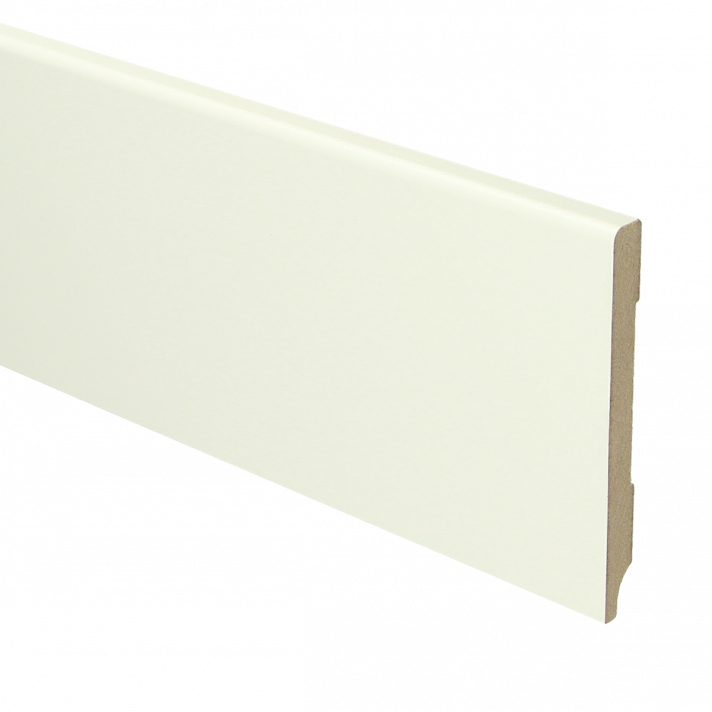 MDF Moderne plint 90x9 wit voorgelakt RAL 9010 | 2.4 meter