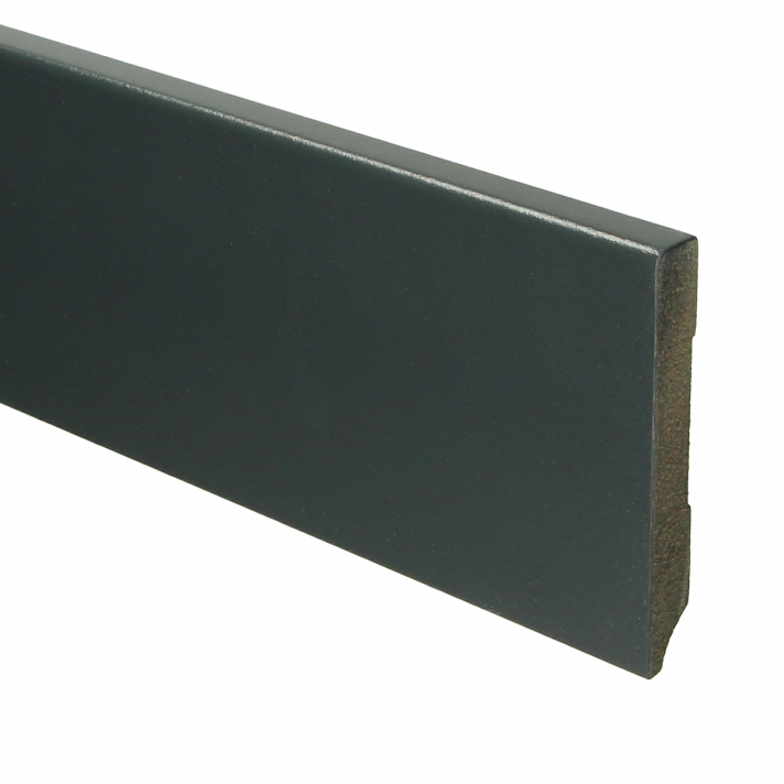 MDF Moderne plint 90x12 voorgelakt RAL 7016 | 2.4 meter