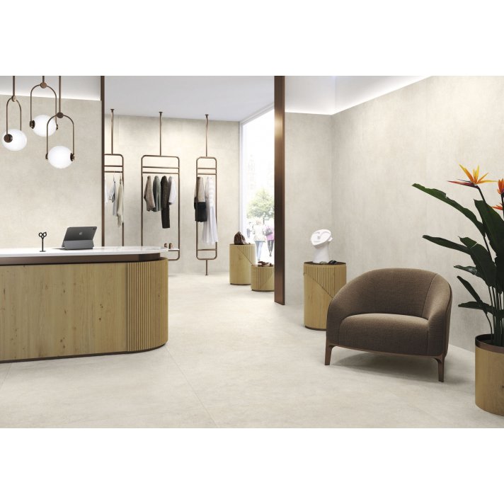 Baldocer Asphalt vloertegel mat 120x120 Off White