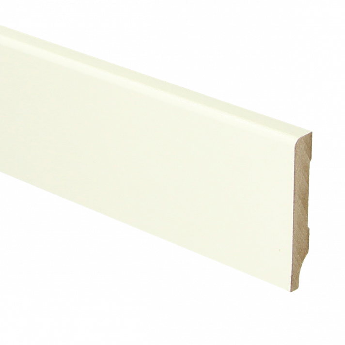 MDF Moderne plint 55x9 wit voorgelakt RAL 9010 | 2.4 meter