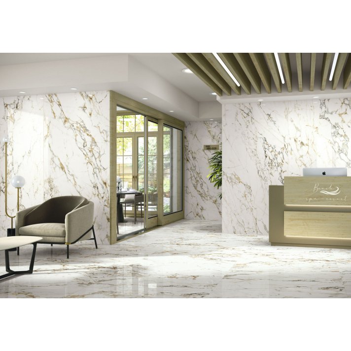 Baldocer Bellagio hoogglans vloertegel 120x120 White