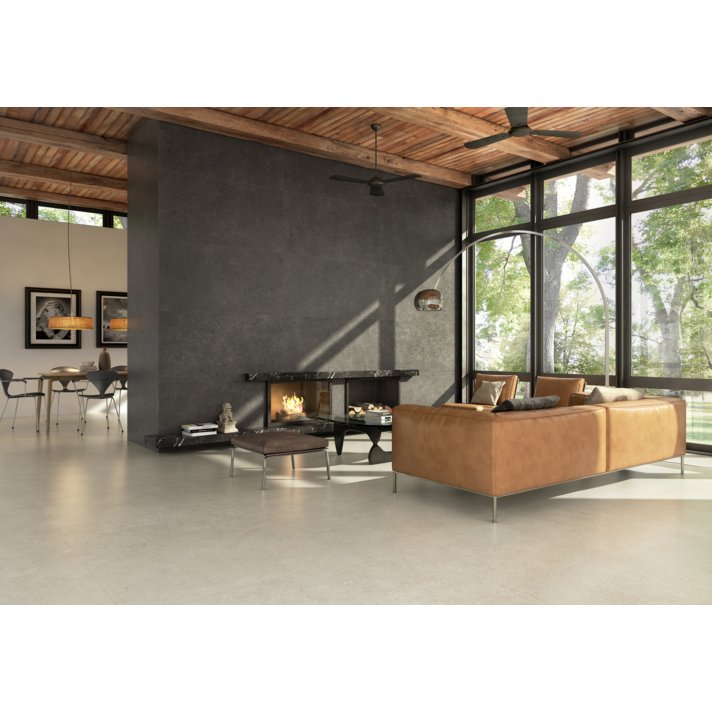 E-Tile Calcita vloertegel mat 80x80 Antracita