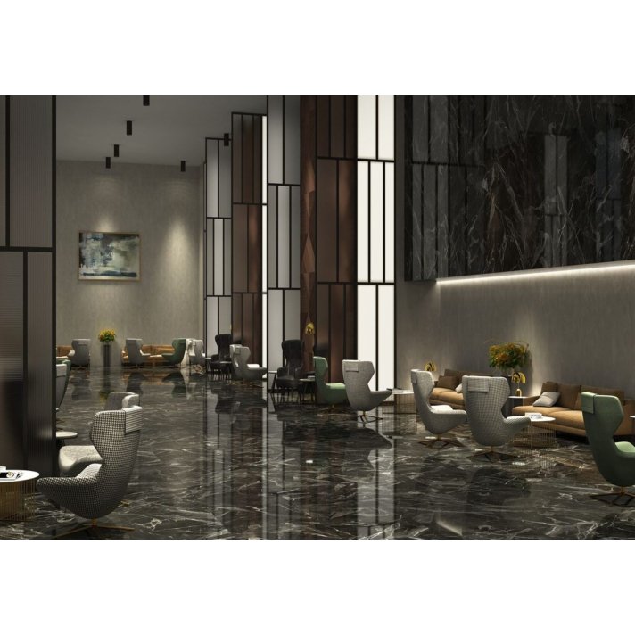 E-Tile Caravaggio hoogglans vloertegel 120x260 Antracita