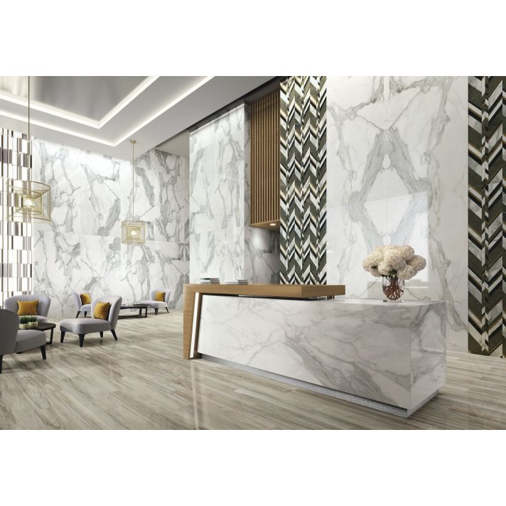 Baldocer Invictus hoogglans vloertegel 60x120 White