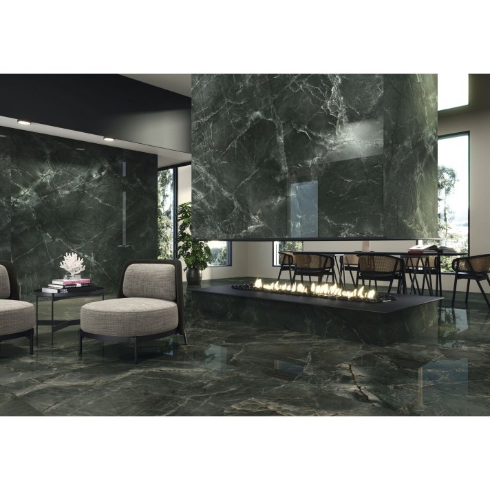 Baldocer Manaos hoogglans vloertegel 120x120 Green