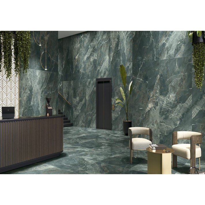 E-Tile Murano hoogglans vloertegel 120x260 Green