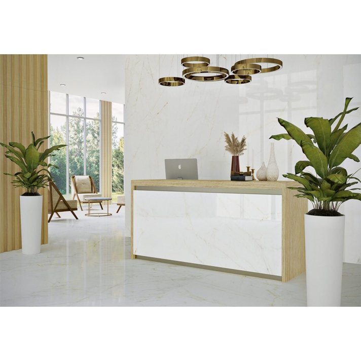 E-Tile Trevi hoogglans vloertegel 120x260 White