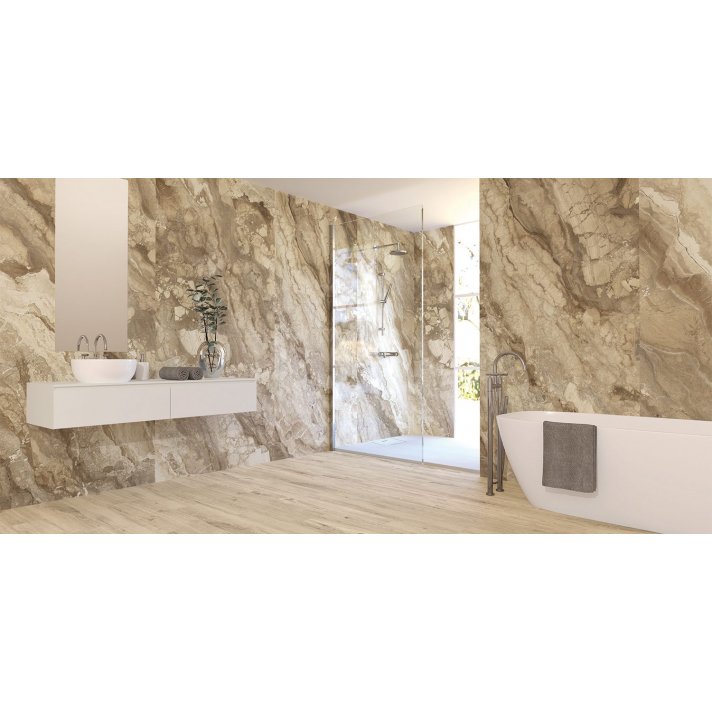 E-Tile Rialto hoogglans vloertegel 120x260 avorio