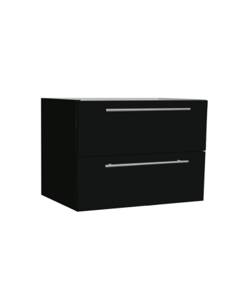 Sani DeLuxe Compact Line onderkast met handgreep RVS rond 80 Hoogglans Antraciet