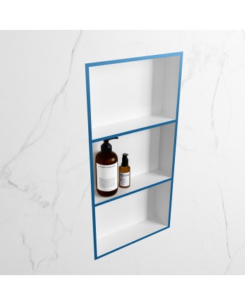 Mondiaz Easy Nis 59,5x29,5cm in solid surface kleur Jeans | Talc. 3 vakken  geschikt voor in- of opbouw