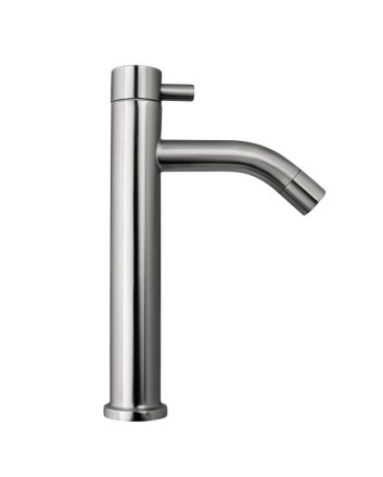 Sani DeLuxe Fonteinkraan opbouw hoog rond RVS 20 cm