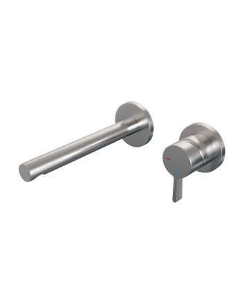 BRAUER Brushed Edition inbouw wastafelmengkraan met rechte uitloop en rozetten model E1 RVS geborsteld PVD