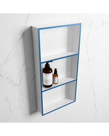 Mondiaz Easy Nis 59,5x29,5cm in solid surface kleur Jeans | Talc. 3 vakken  geschikt voor in- of opbouw