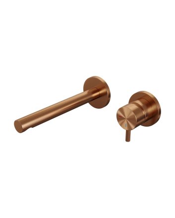 BRAUER Copper Edition inbouw wastafelmengkraan met rechte uitloop en rozetten model B1 koper geborsteld PVD
