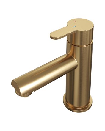 BRAUER Gold Edition lage opbouw wastafelmengkraan model D goud geborsteld PVD