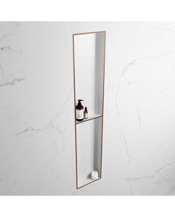 Mondiaz Easy Nis 89,5x29,5cm in solid surface kleur Rust | Talc. 2 vakken geschikt voor in- of opbouw