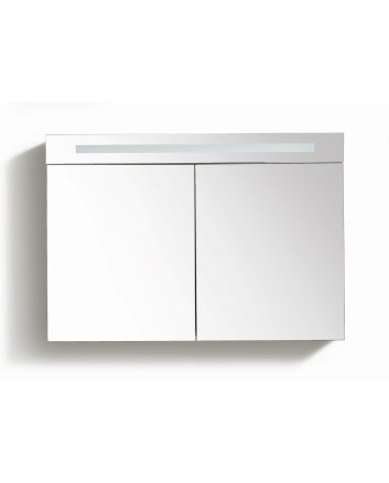 Sani DeLuxe BM spiegelkast met LED verlichting incl. opbouw stopcontact schakelaar 120 Grey Oak