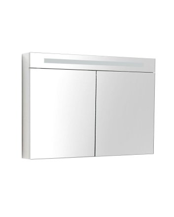 Sani DeLuxe Spiegelkast met LED verlichting incl. opbouw stopcontact schakelaar 80 Hoogglans Wit