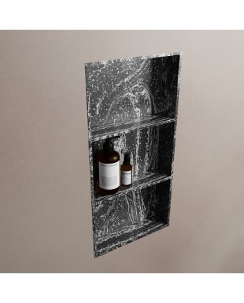 Mondiaz Easy Nis 149,5x29,5cm in solid surface kleur Lava. 2 vakken geschikt voor in- of opbouw