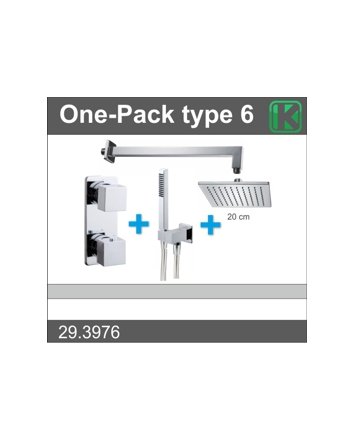 one-pack inbouwthermostaatset type 6 CHR (20cm)