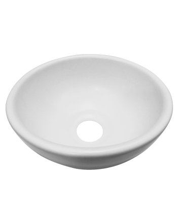Consilio waskom rond 20 x 9 cm keramiek mat wit
