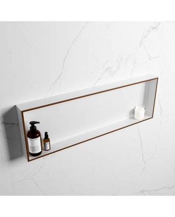 Mondiaz Easy Nis 89,5x29,5cm in solid surface kleur Rust | Talc. 1 vak  geschikt voor in- of opbouw