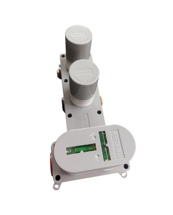 BRAUER Brushed Carving inbouwthermostaat en 2 stopkranen met in- en afbouwdelen RVS geborsteld PVD