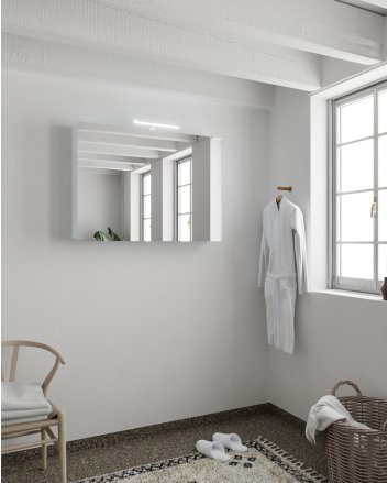 Mondiaz Cubb spiegelkast 100x70x16cm kleur clay met 2 deuren