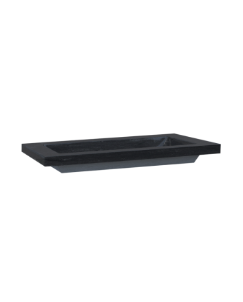 Sani DeLuxe Wastafel Trend Stone natuursteen 120 enkele wasbak, met twee kraangaten