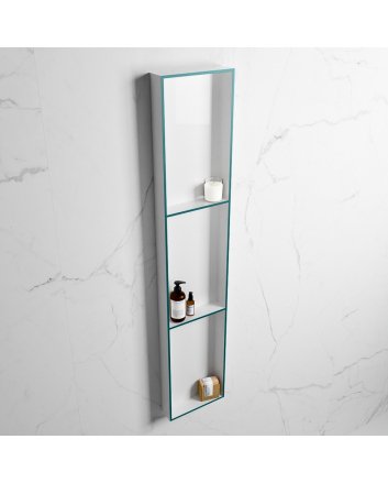Mondiaz Easy Nis 149,5x29,5cm in solid surface kleur Smag | Talc. 3 vakken geschikt voor in- of opbouw