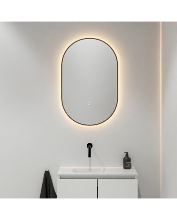 Mondiaz Glow spiegel ovaal 45x90cm Rust Bewegingssensor LED verlichting rondom