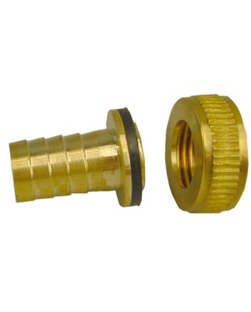 Riko messing slangwartelsetje 1/2 x 3/4 met borgring