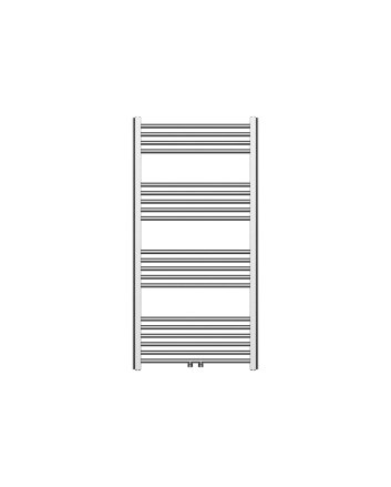 120x60 cm - 775 Watt - Ecorad Handdoekradiator - Geborsteld RVS - Universal-6 aansluitpunten