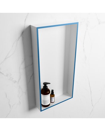 Mondiaz Easy Nis 59,5x29,5cm in solid surface kleur Jeans | Talc. 1 vak  geschikt voor in- of opbouw