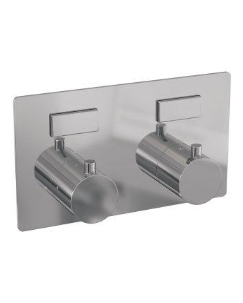BRAUER Chrome Edition 2-weg inbouwthermostaat met drukknoppen met in- en afbouwdelen chroom