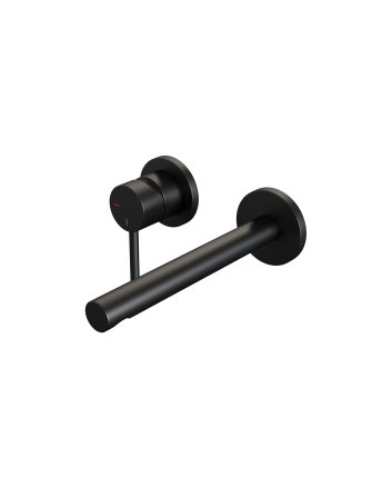 BRAUER Black Edition inbouw wastafelmengkraan met rechte uitloop en rozetten model A2 mat zwart