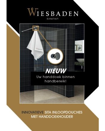 Sita inloopdouche met handdoekhouder 90x200 cm chroom/8 mm helder glas met Nano coating