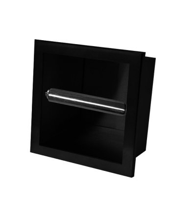 inbouw-toiletrolhouder mat zwart