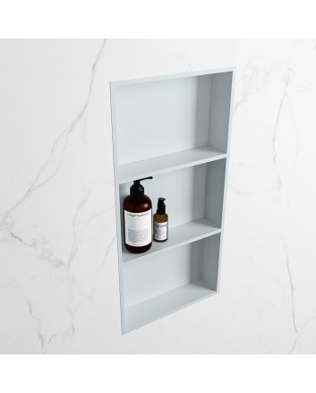 Mondiaz Easy Nis 59,5x29,5cm in solid surface kleur Clay | Clay. 3 vakken  geschikt voor in- of opbouw