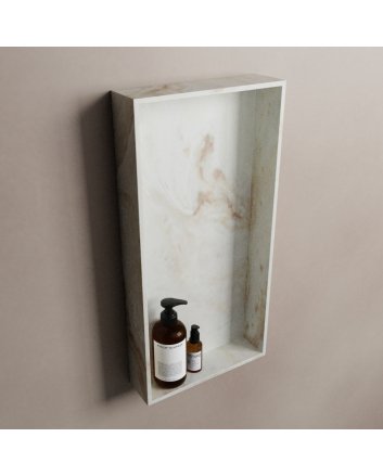 Mondiaz Easy Nis 59,5x29,5cm in solid surface kleur Frappe. 1 vak geschikt voor in- of opbouw