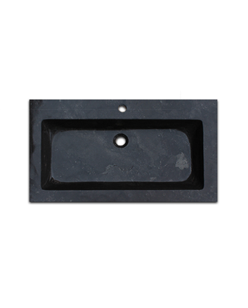 Sani DeLuxe Wastafel Trend Stone natuursteen 100, met een kraangat