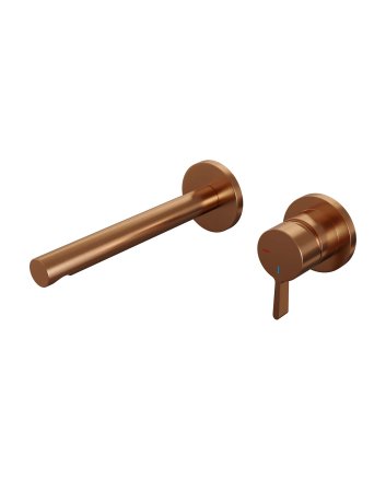 BRAUER Copper Edition inbouw wastafelmengkraan met rechte uitloop en rozetten model E1 koper geborsteld PVD