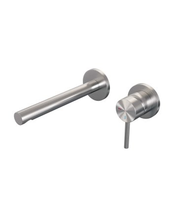 BRAUER Brushed Edition inbouw wastafelmengkraan met rechte uitloop en rozetten model A1 RVS geborsteld PVD