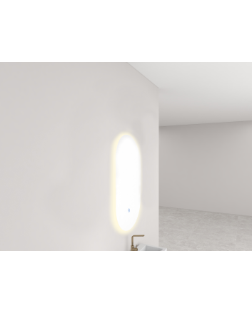 Lumia spiegel ovaal met LED, dimbaar en spiegelverwarming 50 x 100 cm