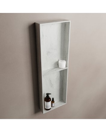 Mondiaz Easy Nis 59,5x29,5cm in solid surface kleur Opalo. 3 vakken geschikt voor in- of opbouw